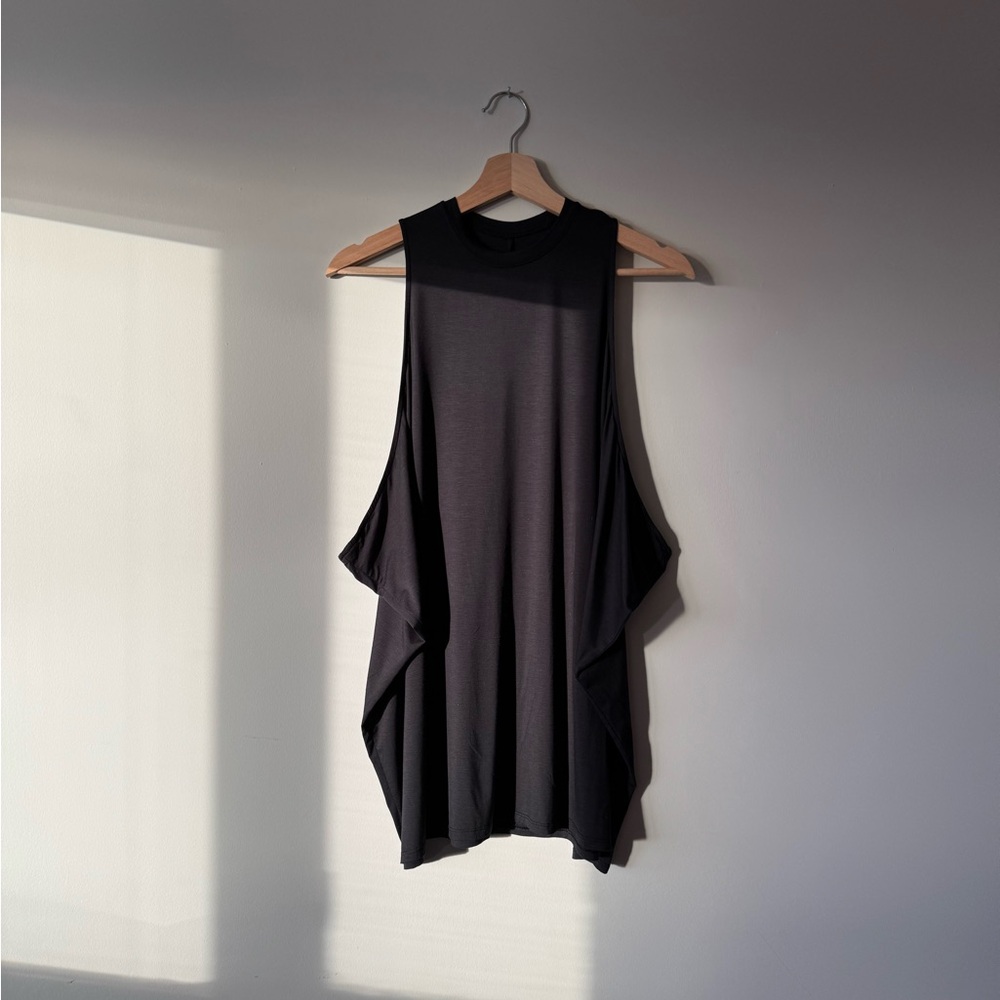 LULULEMON LAB BLACK CUPRO DRAPED TANK